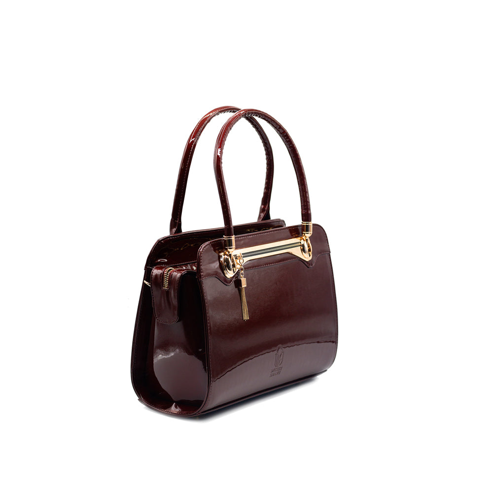 Teresa Purse - Wine Patent Handbag