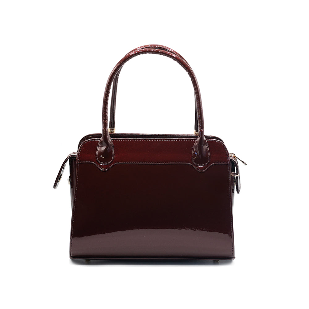 Teresa Purse - Wine Patent Handbag